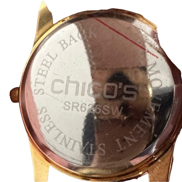 Chicos Womens Gold Tone White Dial Japan Quartz Movement Watch New Battery Flaw* - Picture 10 of 10